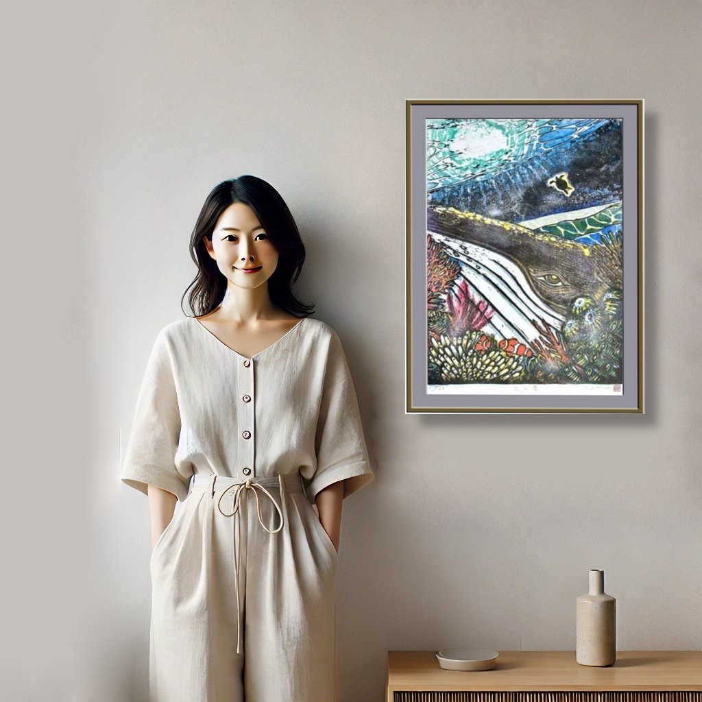 人物と絵