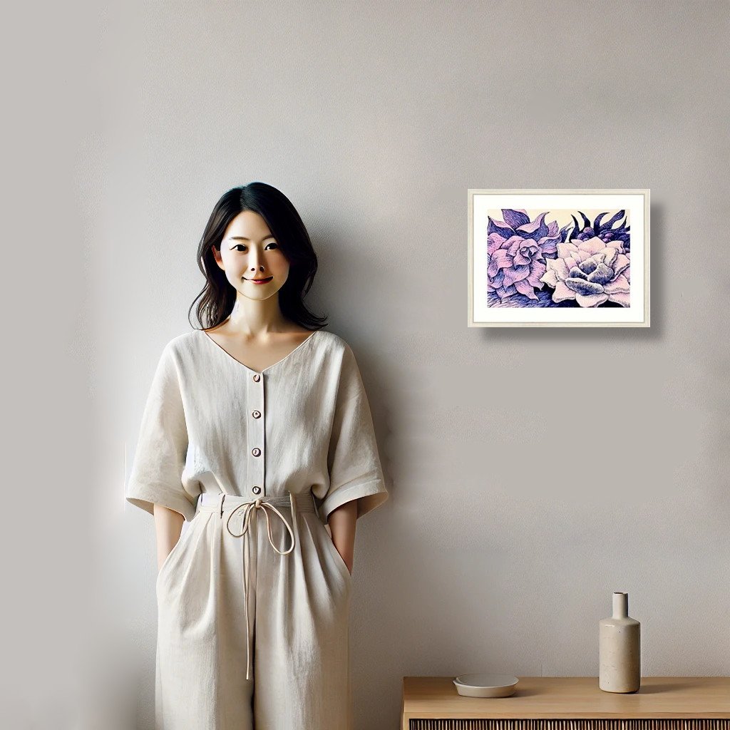 人物と絵