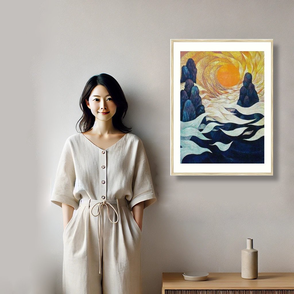 人物と絵
