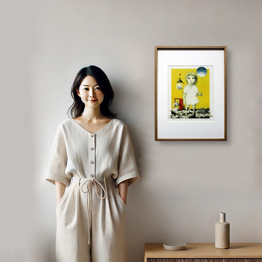 人物と絵