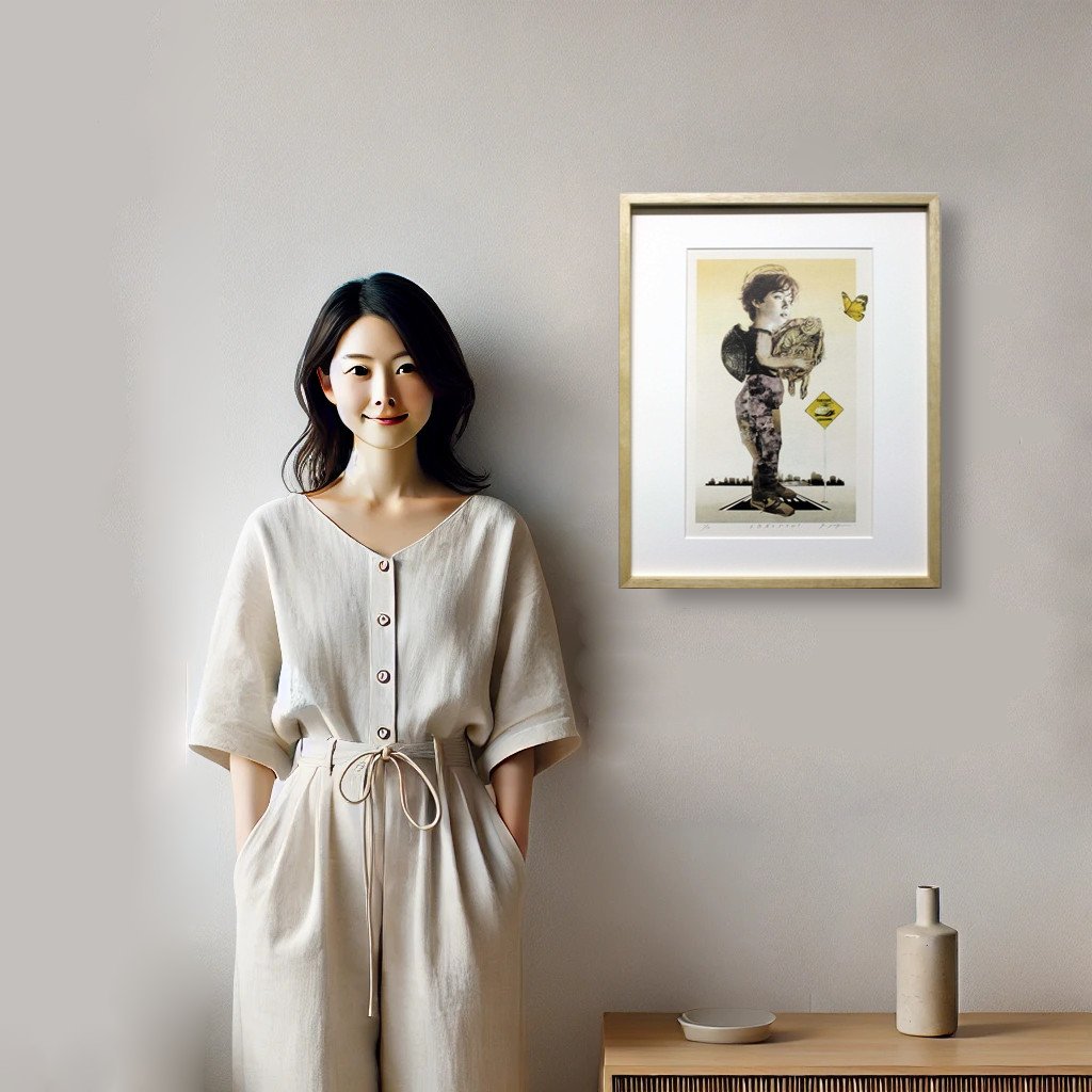 人物と絵
