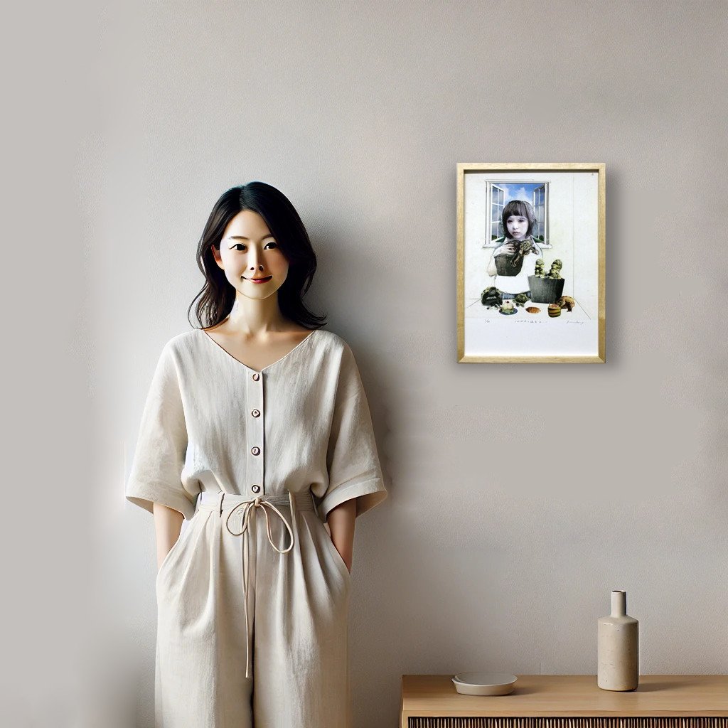 人物と絵