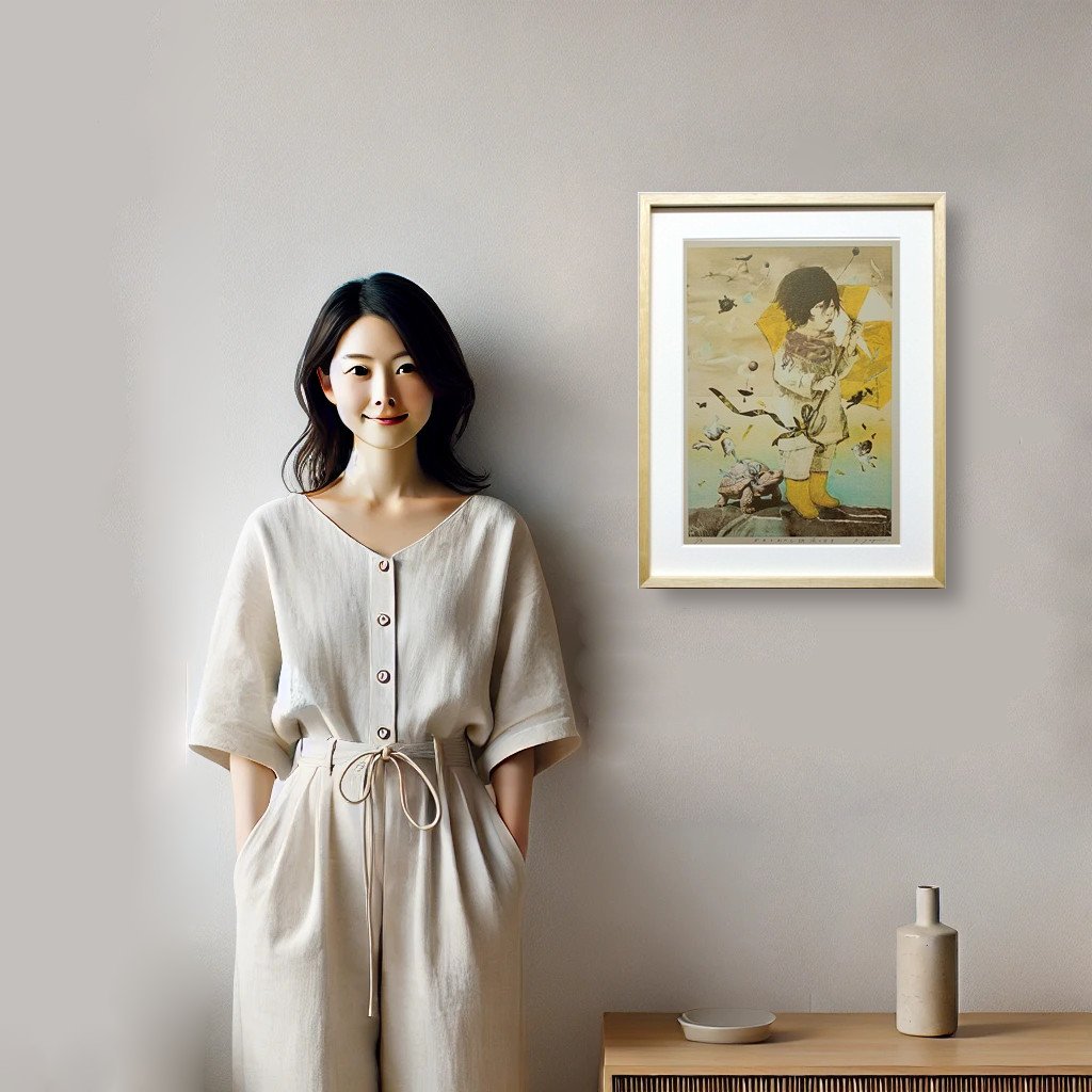 人物と絵
