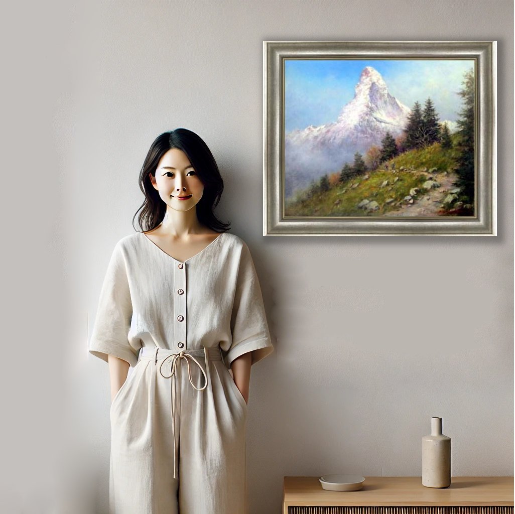 人物と絵