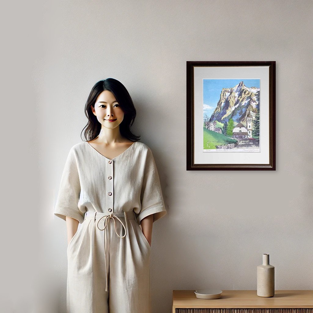 人物と絵